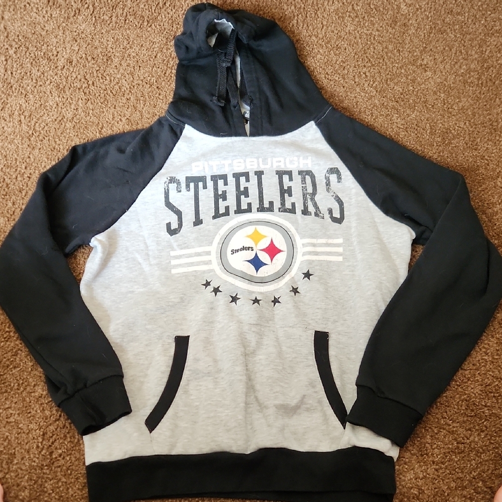 NFL Pittsburgh Steelers Black and Gray Hoodie